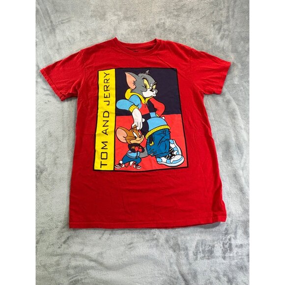 Tom and Jerry Shirt adult Small red graphic tee - Picture 5 of 6